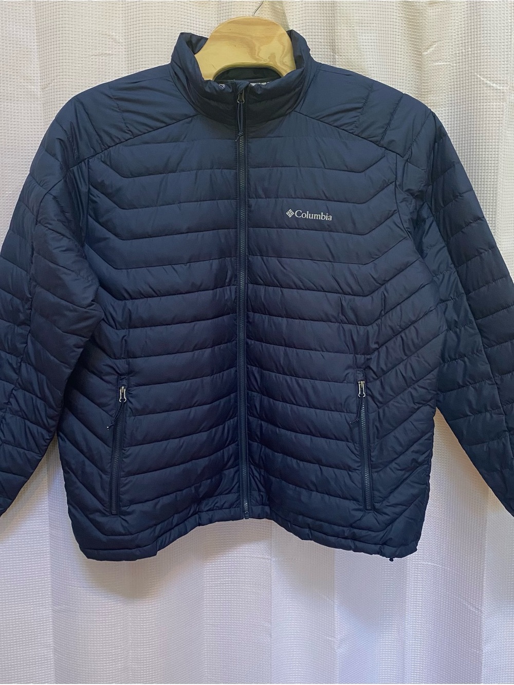 Men’s COLUMBIA Omni-Heat Thermal Puffer Jacket Navy 2XL